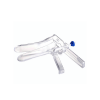 Transparent disposable vaginal speculum for safe gynecological examination.