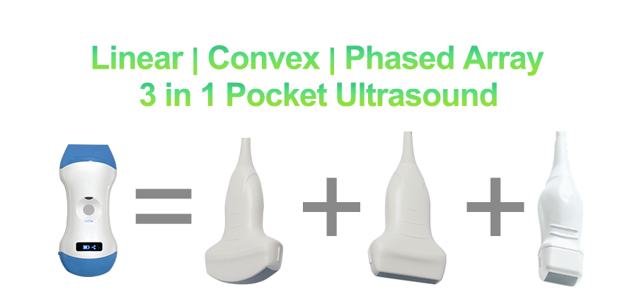 Portable 3 in 1 color doppler ultrasound convex linear phased array probe8