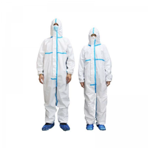 Disposable Protective Coverall – One-Piece Jumpsuit with Hood and Elastic Cuffs