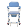 Elderly mobile commode chair with wheels