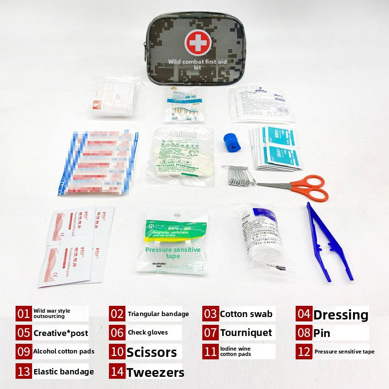 Emergency survival kit  portable first aid & rescue bag for travel car & outdoors 2