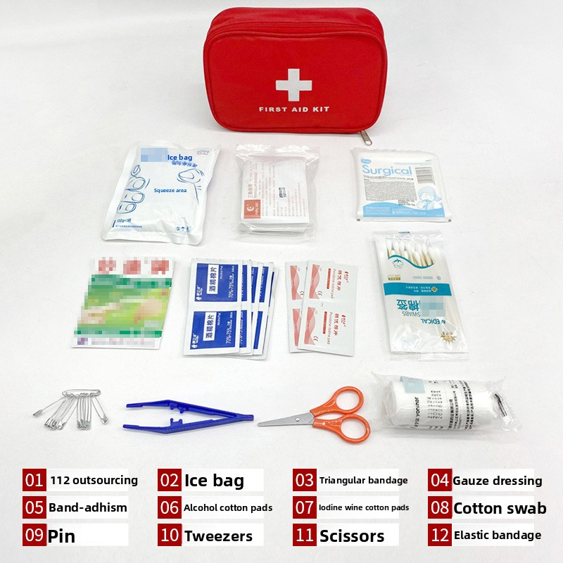 Emergency survival kit  portable first aid & rescue bag for travel car & outdoors 3