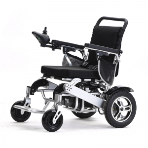 Foldable Electric Wheelchair with Aluminum Alloy Frame for Elderly Mobility