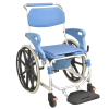 Reinforced shower commode wheelchair for elderly with flip up armrests2