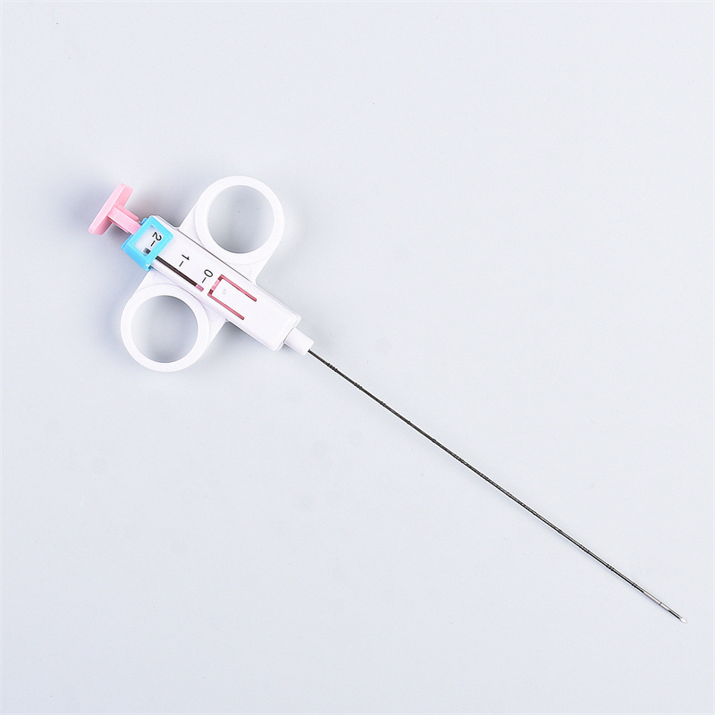 Semi automatic soft tissue biopsy needle  cutting needle compatible with coaxial system 02