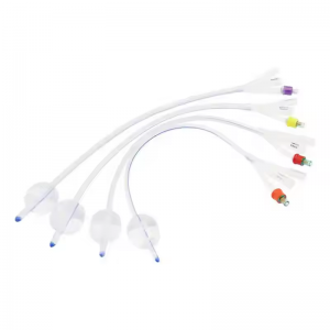 Sterile 3-Way Silicone Foley Catheter for Urinary Drainage – Disposable and Comfortable