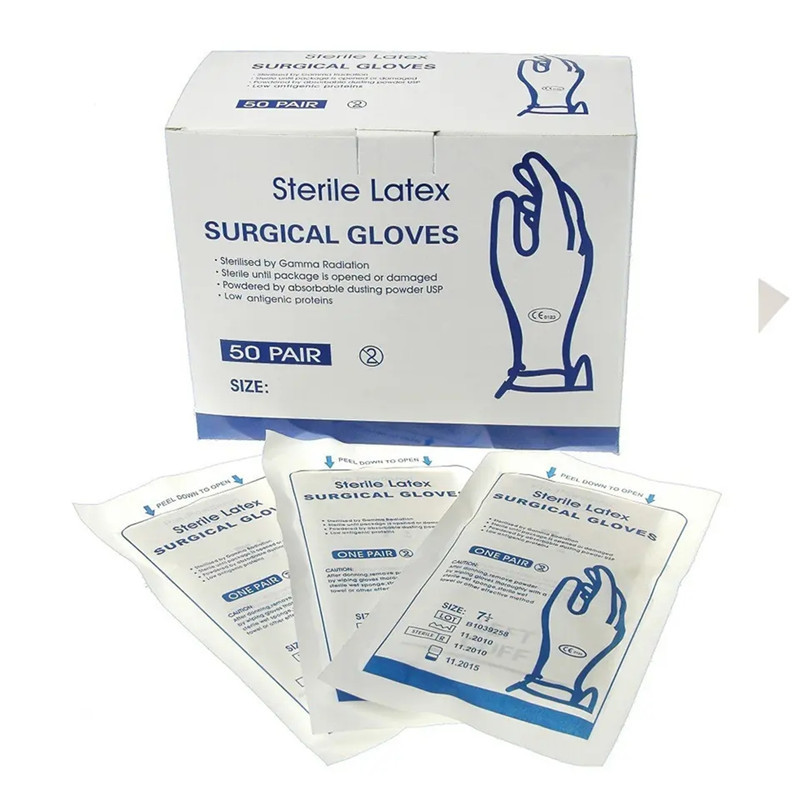 Sterile medical latex gloves medroce Sterile medical latex gloves