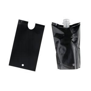 Dark amber IV bag cover with slit at sealed end